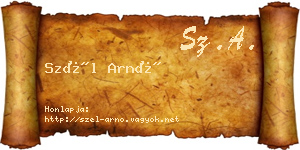Szél Arnó névjegykártya